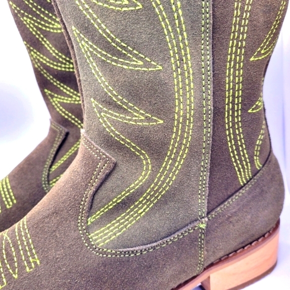 SILVIA COBOS Rodeo Green Boots - Picture 6 of 13